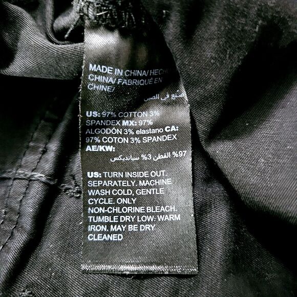 The Slim Crop Womens Crop Pants Black Size 0 Cotton Blend Stretch Button Zip - Picture 8 of 12